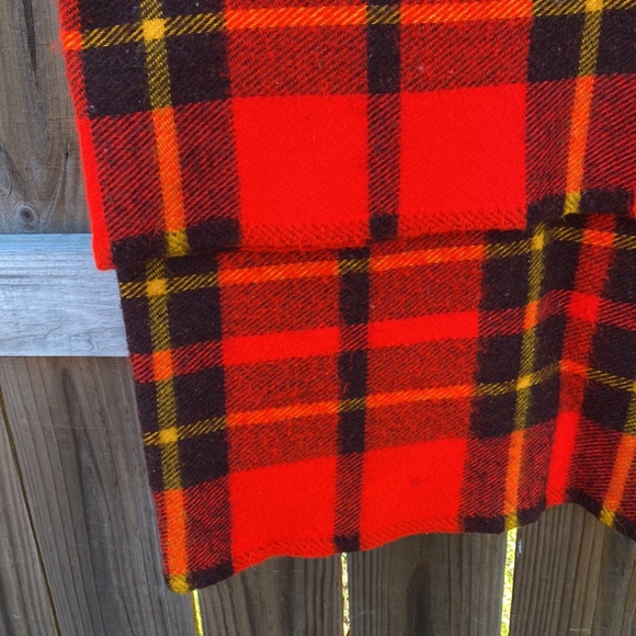 Vintage Bedding Vintage Faribo Red Tartan Plaid Wool Stadium